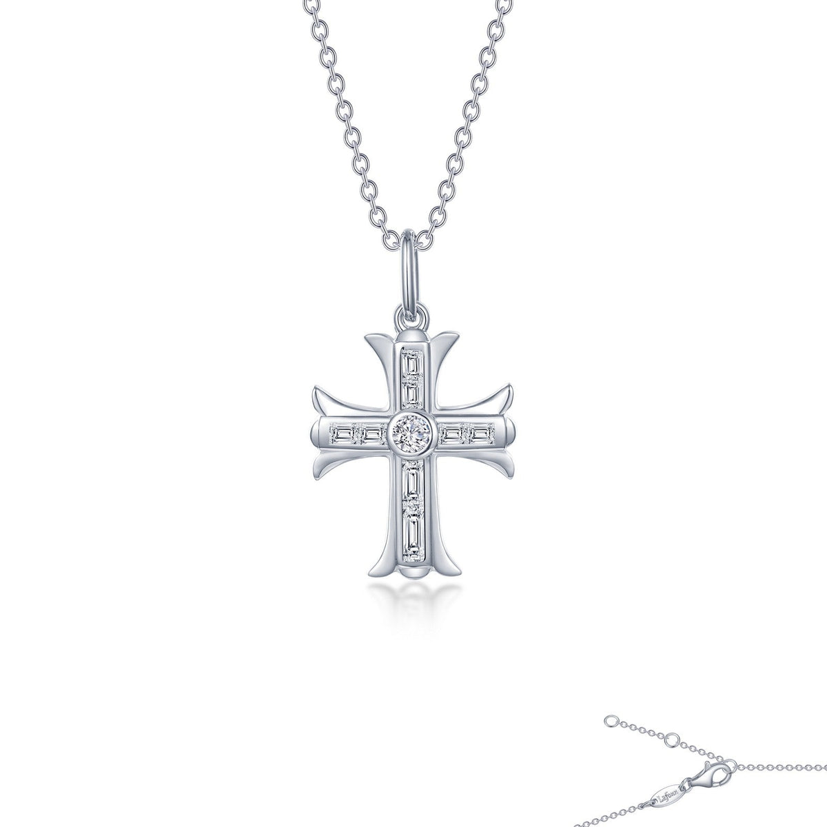 0.9 CTW Cross Pendant Necklace
