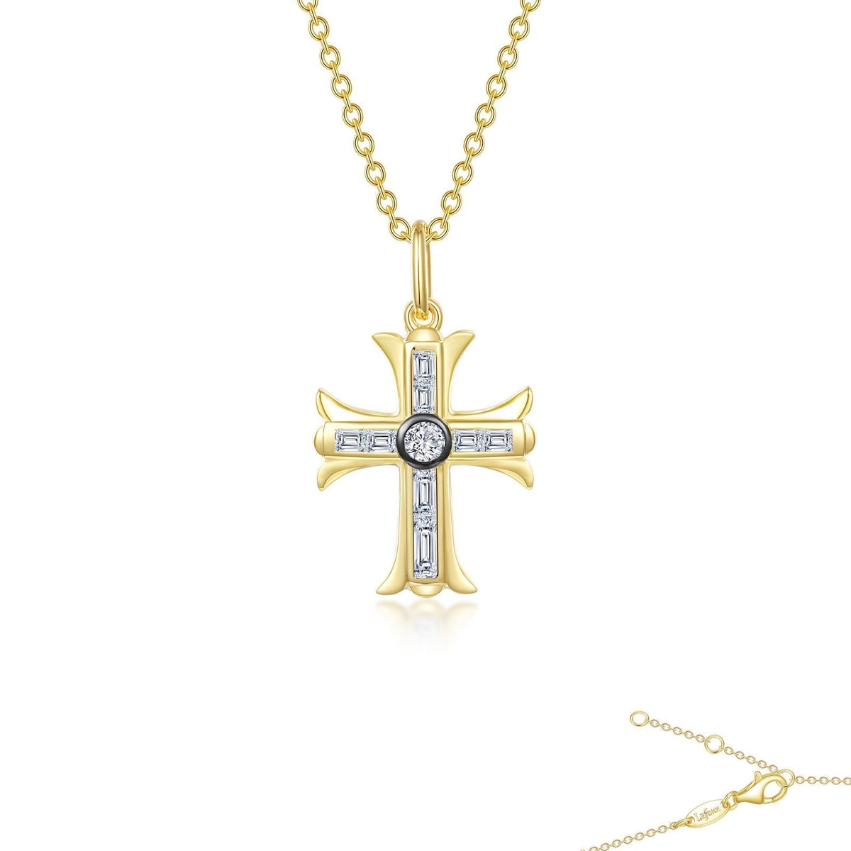 0.9 CTW Cross Pendant Necklace