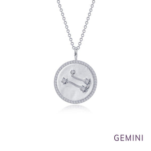 Zodiac Constellation Coin Necklace, Cancer