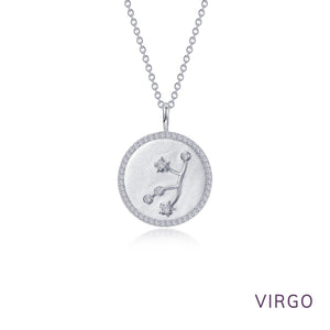 Zodiac Constellation Coin Necklace, Aquarius
