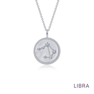 Zodiac Constellation Coin Necklace, Virgo