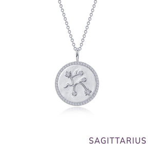 Zodiac Constellation Coin Necklace, Capricorn