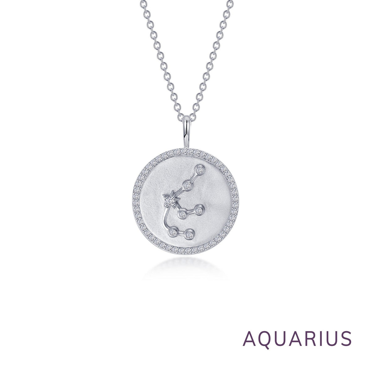 Zodiac Constellation Coin Necklace, Scorpio