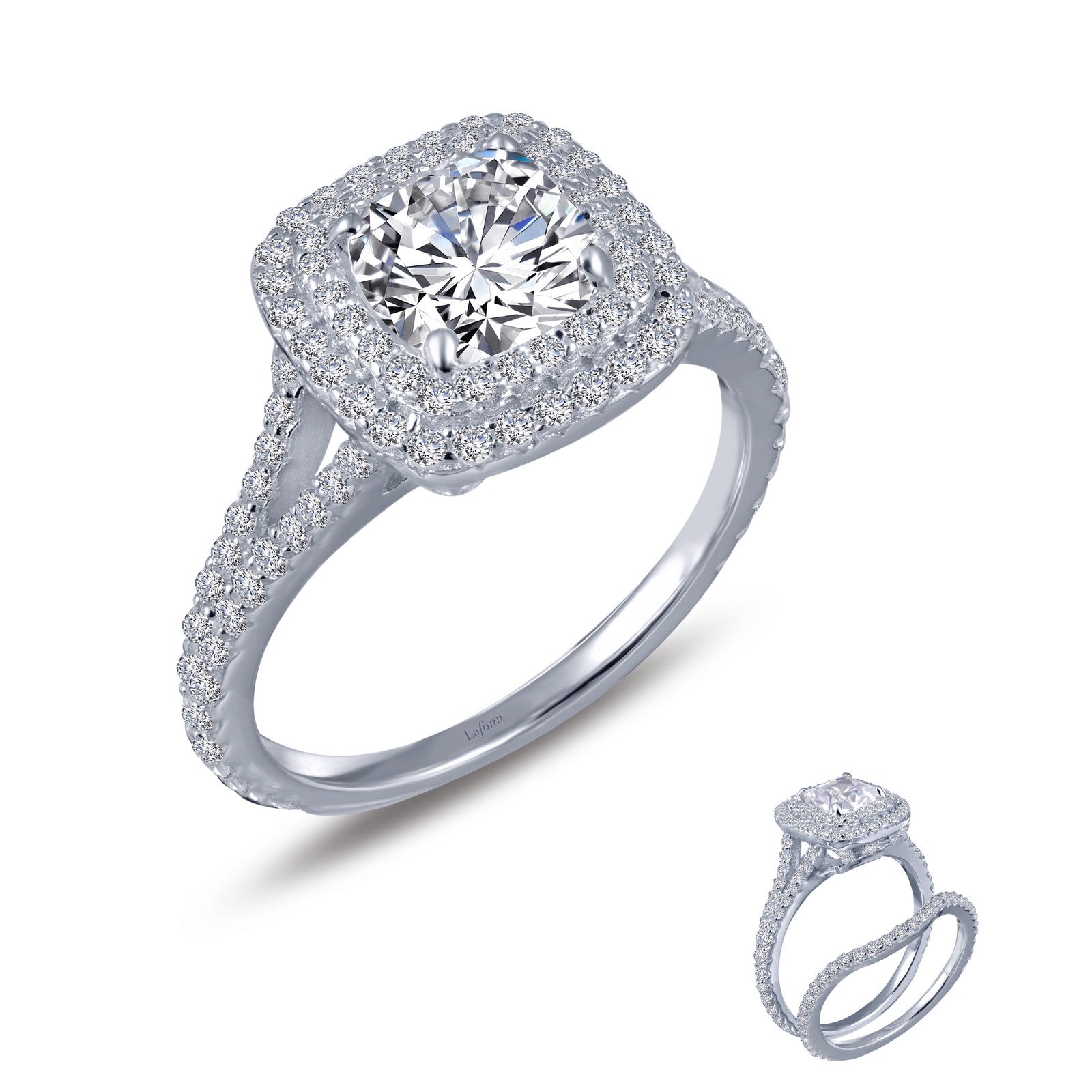 Double-Halo Engagement Ring