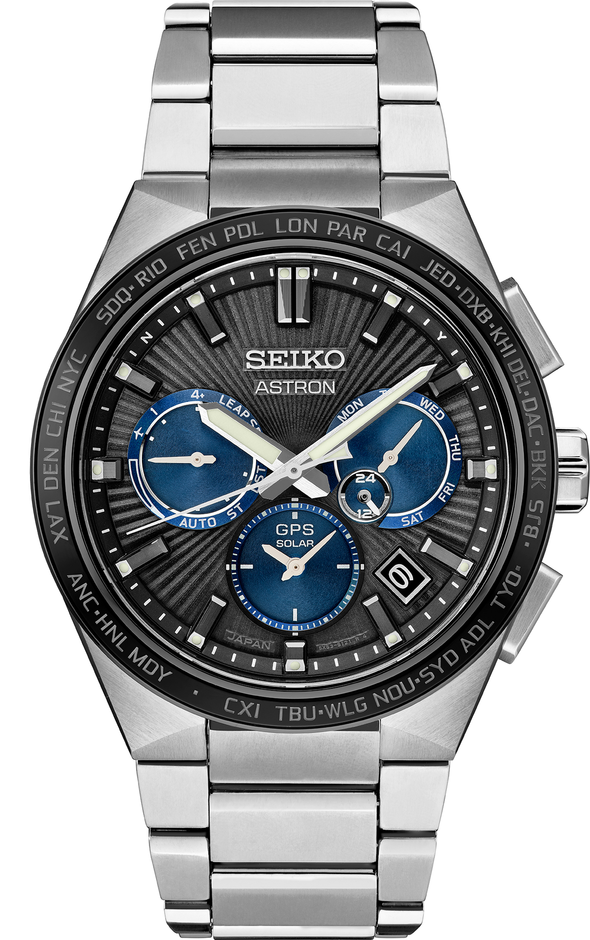Seiko Astron GPS Solar 5-X Titanium Dual Time SSH119