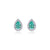 Fancy Lab-Grown Sapphire Halo Stud Earrings