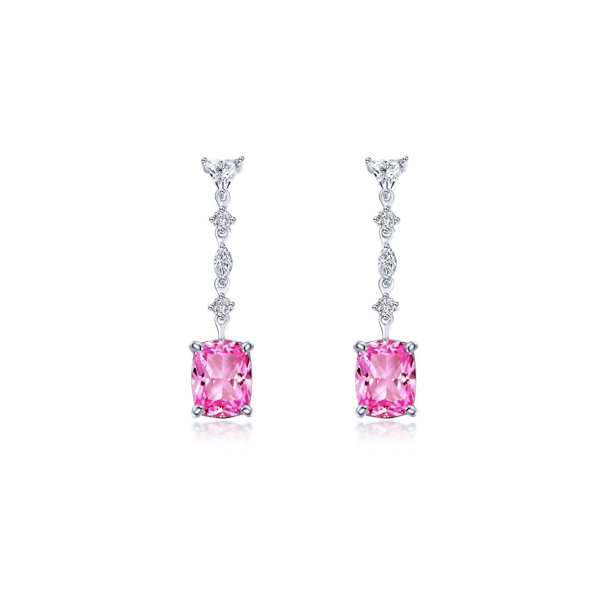 6.84 CTW Fancy Lab-Grown Sapphire Dangle Earrings