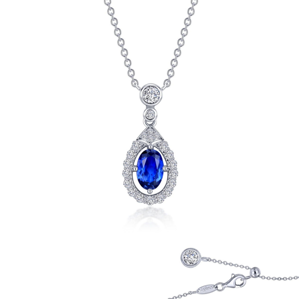 Oval Halo Necklace