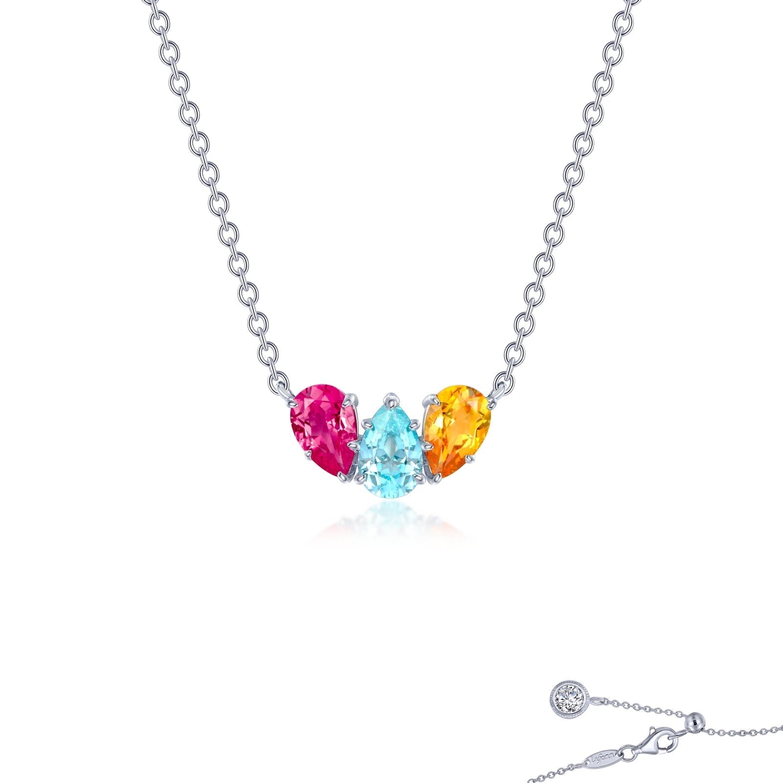 Fancy Lab-Grown Sapphire Necklace