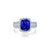 5.55 CTW Fancy Lab-Grown Sapphire Halo Ring